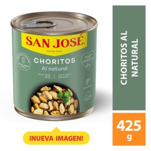 Choritos San José en agua Caja de 24 unidades 425 gramos