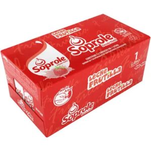 Leche Frutilla Soprole Caja de 12 unidades 1 litro