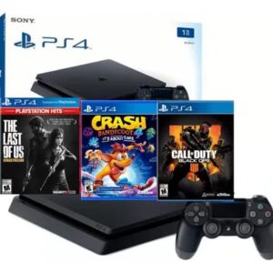 Playstation 4 Slim Nueva + 3 Juegos (foto Referencial) Negro
